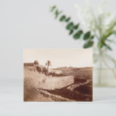 Die alten Mauern von Jerusalem und der Berg der Ol Postkarte (Stehend Vorderseite)