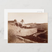 Die alten Mauern von Jerusalem und der Berg der Ol Postkarte (Vorne/Hinten)