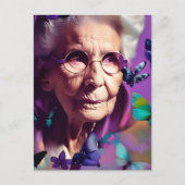 Die ältere Lady Postkarte (Vorderseite)