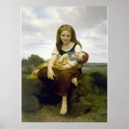 Die ältere Schwester von Bouguereau Poster