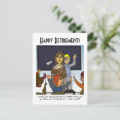 Die Altersvorsorge des Lehrers ist mit der Postkar Postkarte (Stehend Vorderseite)