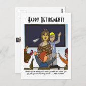 Die Altersvorsorge des Lehrers ist mit der Postkar Postkarte (Vorne/Hinten)