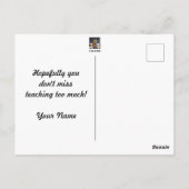 Die Altersvorsorge des Lehrers ist mit der Postkar Postkarte (Rückseite)