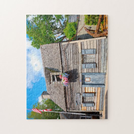 Die älteste Holzschule Florida. Puzzle (Vertikal)