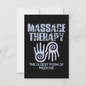 Die älteste Massagetherapie Karte (Vorderseite)
