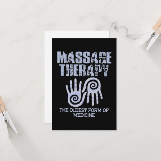 Die älteste Massagetherapie Karte (Vorderseite/Rückseite Beispiel)
