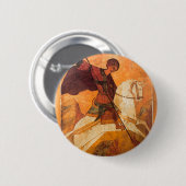 Die altrussische Ikone St.George Button (Vorne & Hinten)