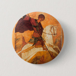 Die altrussische Ikone St.George Button
