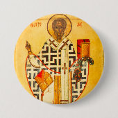 Die altrussische Ikone St.Nicholas Button (Vorderseite)