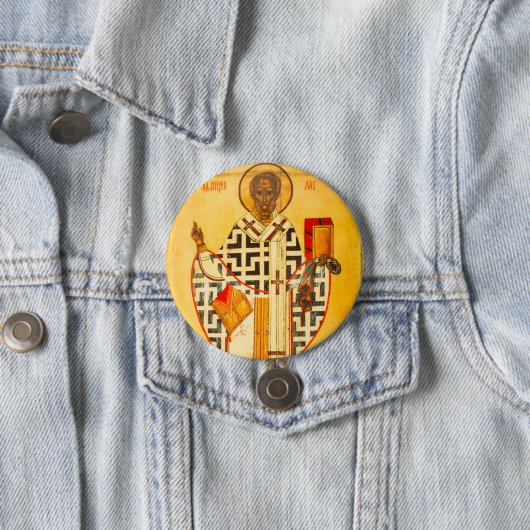 Die altrussische Ikone St.Nicholas Button (Beispiel)