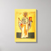 Die altrussische Ikone St.Nicholas Leinwanddruck (Vorderseite)