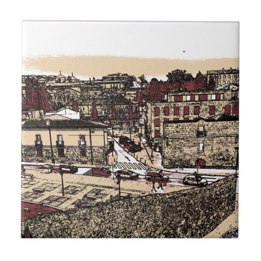 Die Altstadt von Salamanca Spanien Fliese (Vorderseite)