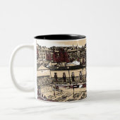 Die Altstadt von Salamanca Spanien  Zweifarbige Tasse (Links)