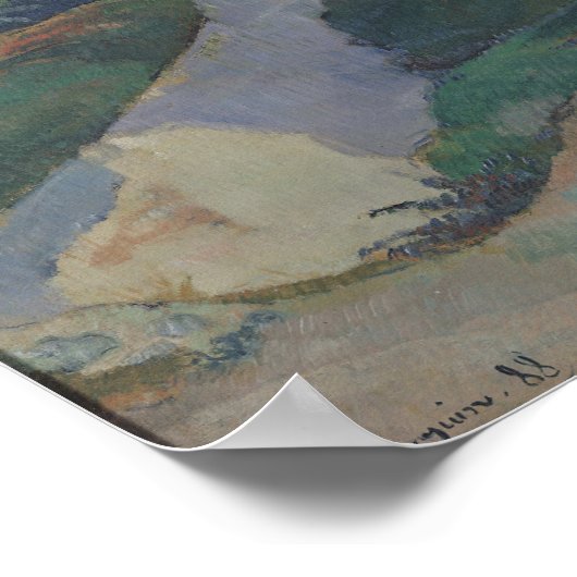 Die Alyscamps, Arles, 1888 Poster (Ecke)