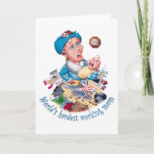 Die am härtesten arbeitende Mutter-Geburtstagskart Karte (Vorderseite)