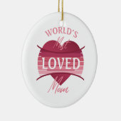 Die am meisten geliebte Mama der Welt Keramik Ornament (Rechts)