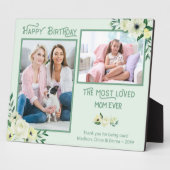 Die am meisten geliebte Mama - Elfenbeinblumen-Rah Fotoplatte (Seite)