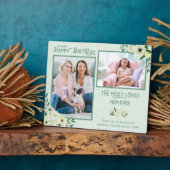 Die am meisten geliebte Mama - Elfenbeinblumen-Rah Fotoplatte (Seite)