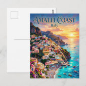 Die Amalfiküste Italien Postkarte (Vorne/Hinten)