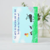 Die Ameisen marschieren eins nach dem anderen Einladung (Stehend Vorderseite)