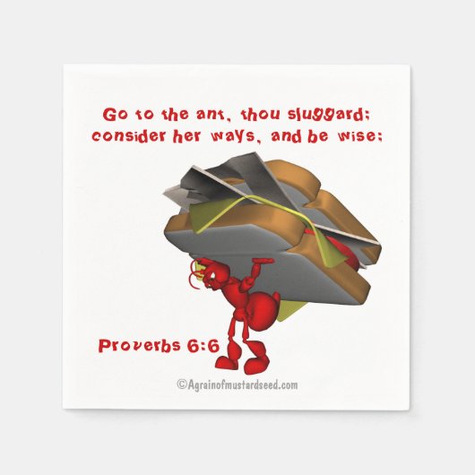 Die Ameisensprichwörter 6:6 Serviette (Vorderseite)