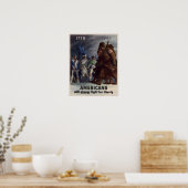 Die Amerikaner des Zweiten Weltkriegs werden immer Poster (Küche)