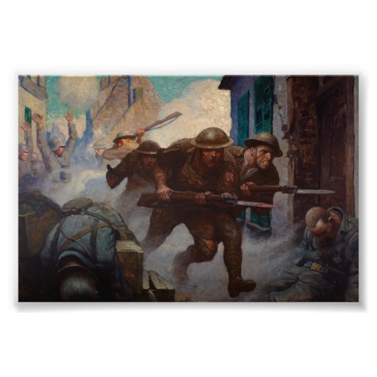 Die Amerikaner im Chateau-Thierry von N. C. Wyeth Fotodruck (Vorne)