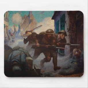 Die Amerikaner im Chateau-Thierry von N. C. Wyeth Mousepad