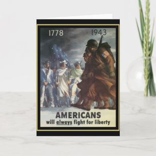 Die Amerikaner werden immer für Freiheit kämpfen Karte
