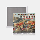 Die amerikanische Bahnlandschaft in Hornellsville Magnet (Vorderseite/Rückseite)