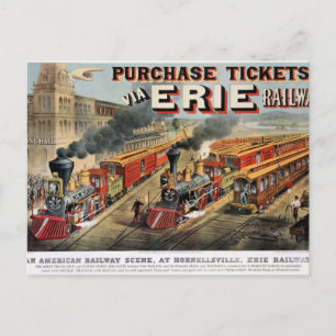 Die amerikanische Bahnlandschaft in Hornellsville Postkarte