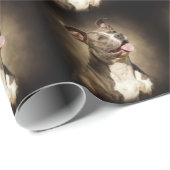 Die amerikanische blaue Pitbull Geschenkpapier (Rolleneckpunkt)