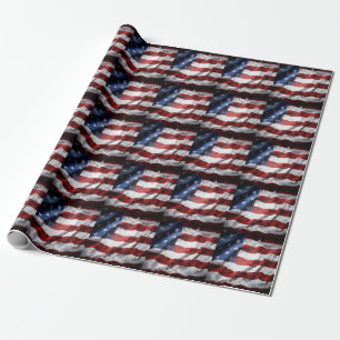 Die amerikanische Fahne schmiegen. Geschenkpapier
