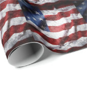Die amerikanische Fahne schmiegen. Geschenkpapier (Rolleneckpunkt)