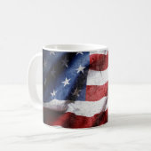 Die amerikanische Fahne schmiegen. Kaffeetasse (Vorderseite Links)