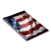 Die amerikanische Fahne schmiegen. Notizblock (Rechte Seite)