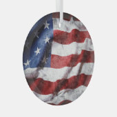 Die amerikanische Fahne schmiegen. Ornament Aus Glas (Vorderseite Rechts)