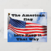 Die amerikanische Flag-Postkarte Postkarte (Vorne/Hinten)