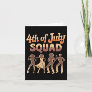 Die amerikanische Flagge 4. Juli Squad Boys Girls Karte