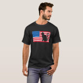Die amerikanische Flagge am 4. Juli Wir Veteranen T-Shirt (Vorne ganz)
