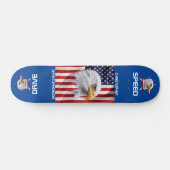 Die amerikanische Flagge, der Atemberaubende Adler Skateboard (Horizontal)