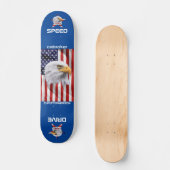 Die amerikanische Flagge, der Atemberaubende Adler Skateboard (Vorderseite)