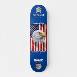 Die amerikanische Flagge, der Atemberaubende Adler Skateboard