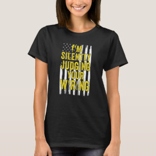 Die amerikanische Flagge der Mens und die Beurteil T-Shirt