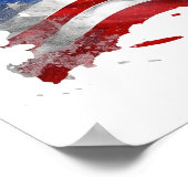 Die amerikanische Flagge: ein Symbol der Freiheit Poster (Ecke)