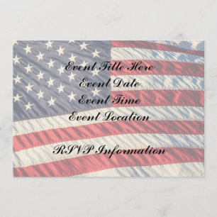 Die amerikanische Flagge Einladung