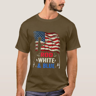 Die amerikanische Flagge Fischen 4. Juli Fischer P T-Shirt