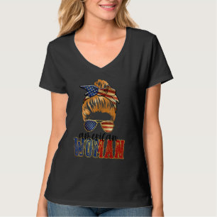 Die amerikanische Flagge in Brille T-Shirt