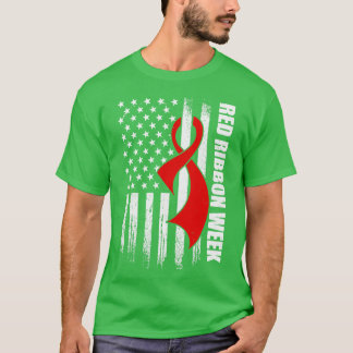 Die amerikanische Flagge in der Roten Woche Vintag T-Shirt