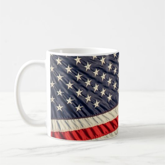 Die amerikanische Flagge Kaffeetasse (Links)